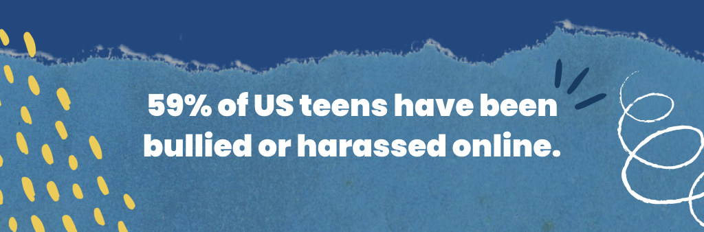 59 percent of us teens have been bullied or harassed online